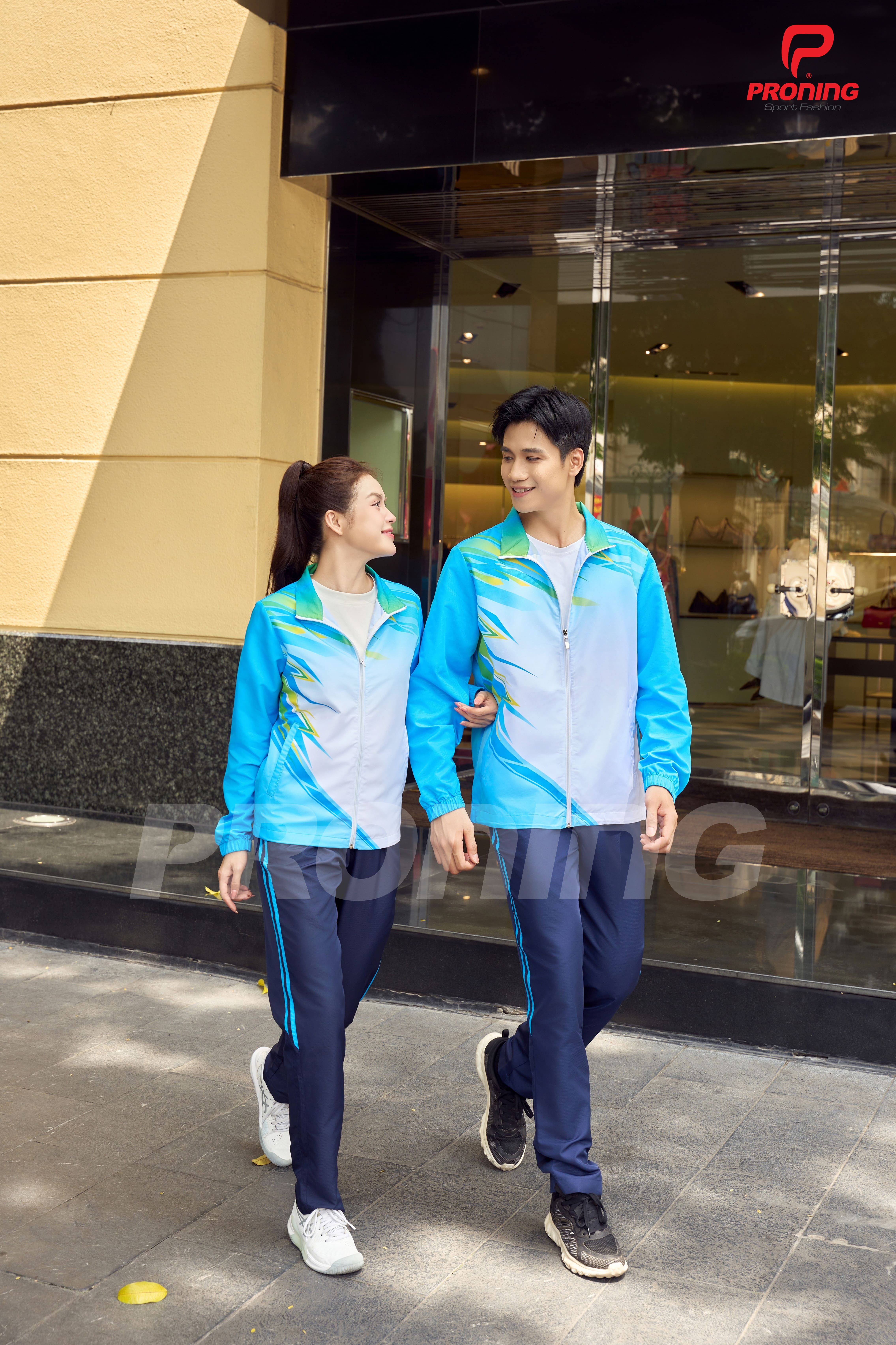 Bộ gió thể thao nam MDB-257 xanh cô ban phối navy